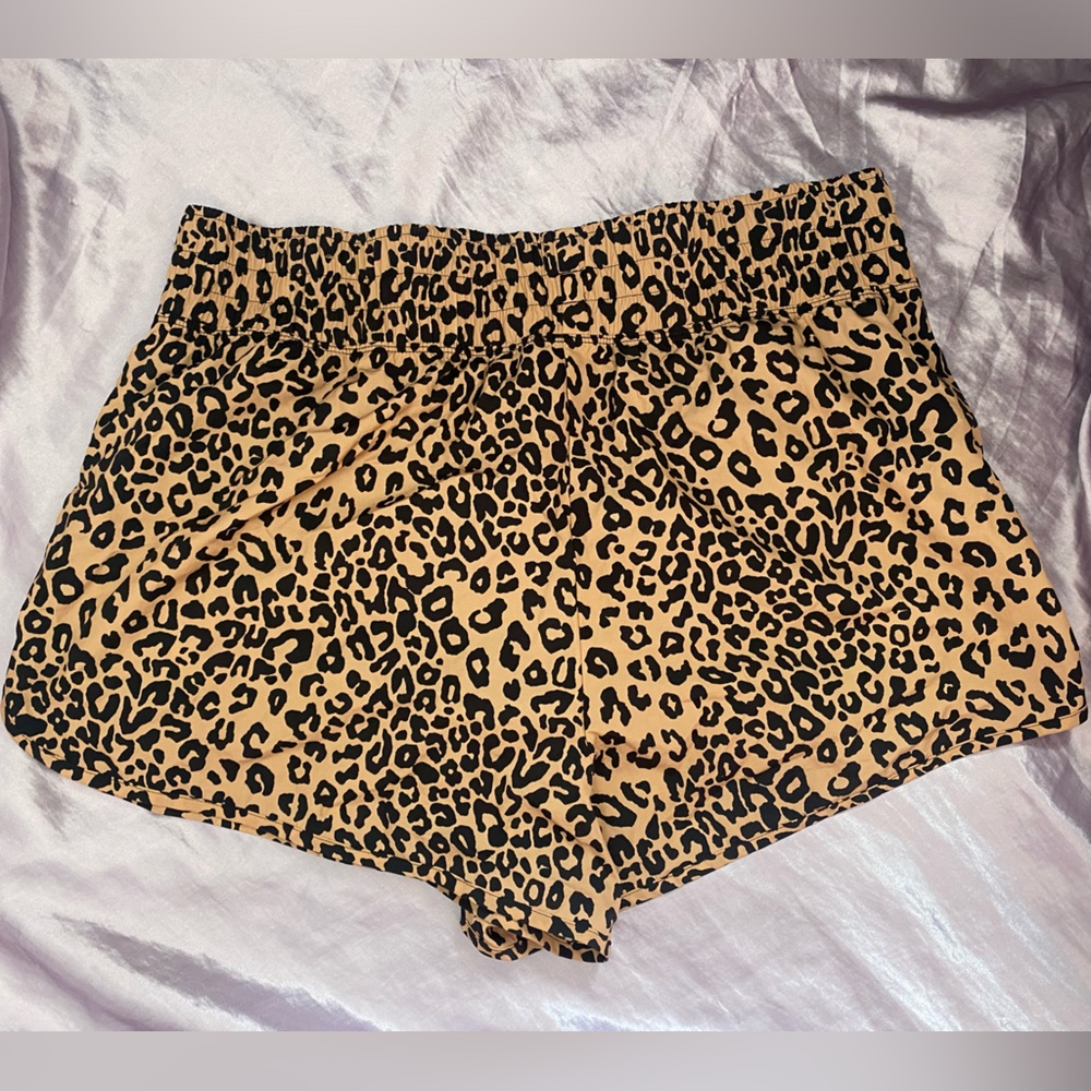 Never Used Leopard Print Athletic Shorts